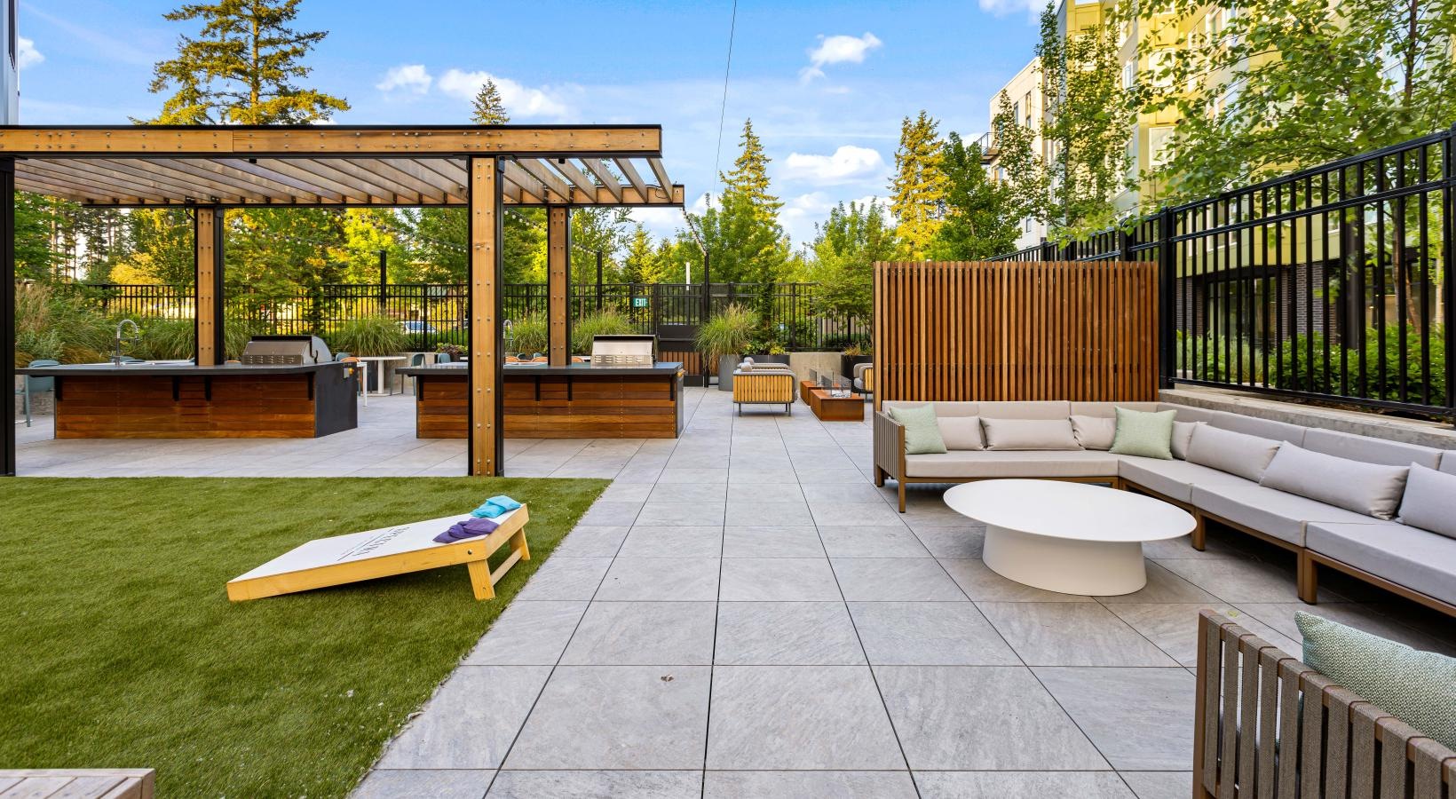 Settle into comfort at Spectra a patio with a covered patio