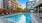 a swimming pool in a courtyard
