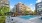 a swimming pool in a courtyard