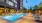 a swimming pool outside a building