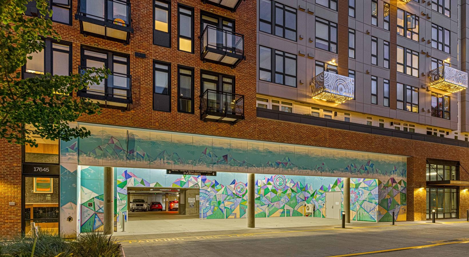 The essence of exceptional living a building with graffiti on it