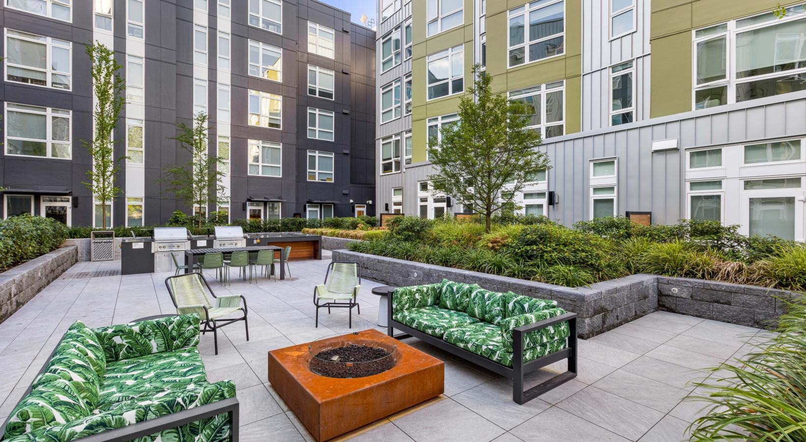 Everything within reach a courtyard with chairs and tables