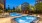 a swimming pool in a city