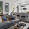 a living room with a couch and a table